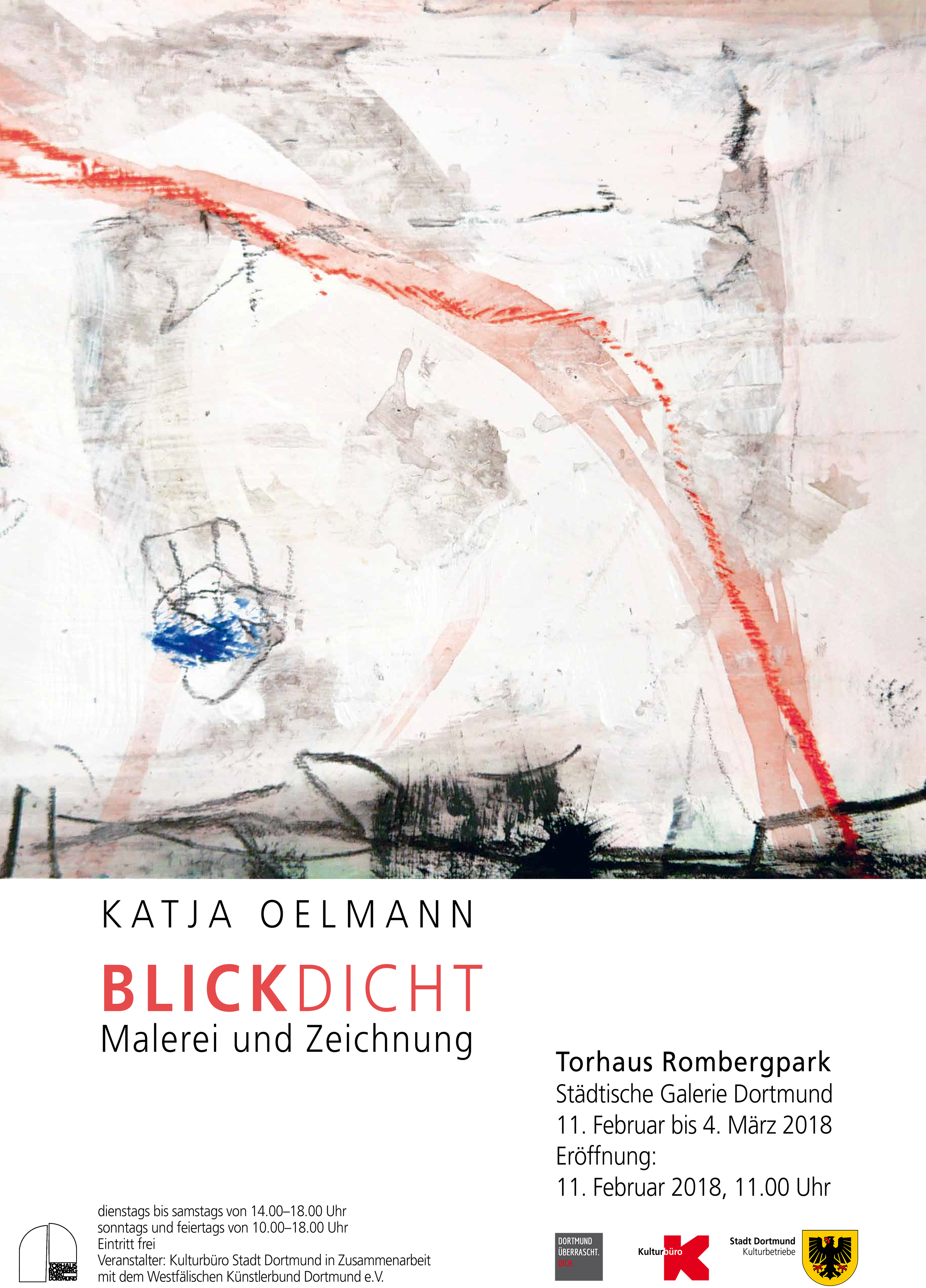 11. Februar bis 4. März 2018 „Blickdicht“ – Malerei und Zeichnung, Katja Oelmann | Städtische Galerie Torhaus Rombergpark